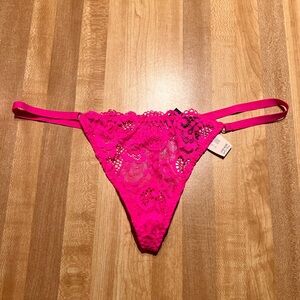 Victoria's Secret Thong Lace Panty Size O/S